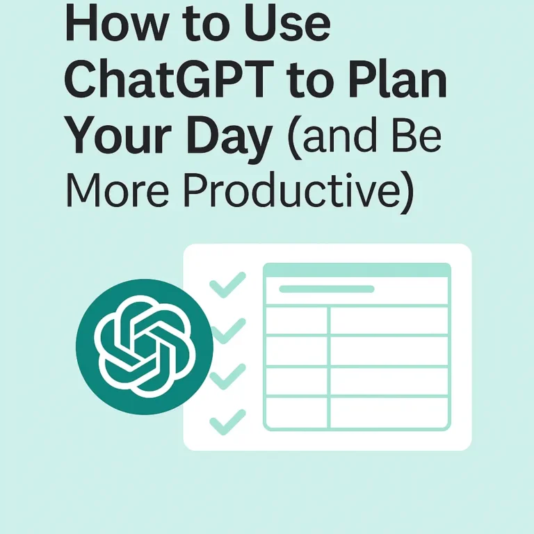 How to use ChatGPT to plan your day and be more productive